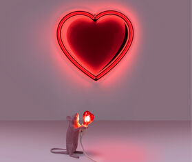 Seletti 'Mouse Valentine's Day' lamp, EU and USB plug PINK SELE21LAM208PIN