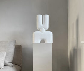 101 Copenhagen 'Cobra Double' medium  vase, white WHITE COPH25COB133WHI