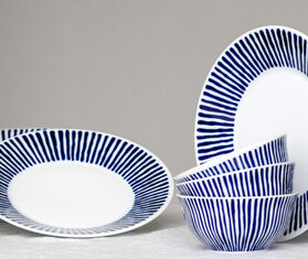 Sargadelos 'Ladeira' flat plate, set of six MULTICOLOUR SARG21SET474BLU