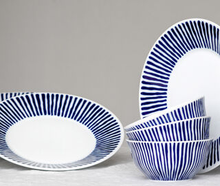 Sargadelos 'Ladeira' flat plate, set of six MULTICOLOUR SARG21SET474BLU