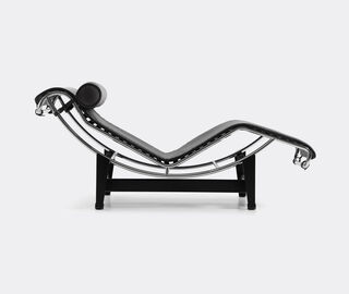 Cassina '4 Chaise longue &agrave; reglage continu', black leather BLACK CASS21CHA558BLK