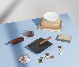 MMairo 'Guggenheim Cigarettes and Cigars' ashtray, square BLACK MMAI19GUG130BLK