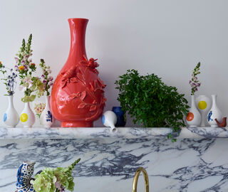 POLSPOTTEN 'Birds' vase, orange ORANGE POLS26VAS437ORA