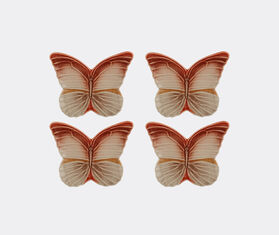 Bordallo Pinheiro &#39;Cloudy Butterflies&#39; dessert plate, set of four, pink MULTICOLOUR BOPI23CLO512MUL