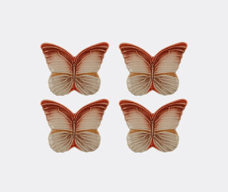 Bordallo Pinheiro 'Cloudy Butterflies' dessert plate, set of four, pink MULTICOLOUR BOPI23CLO512MUL