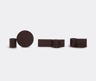 Frama 'Fundament' black candle holders, set of three BLACK FRAM18FUN306BLK
