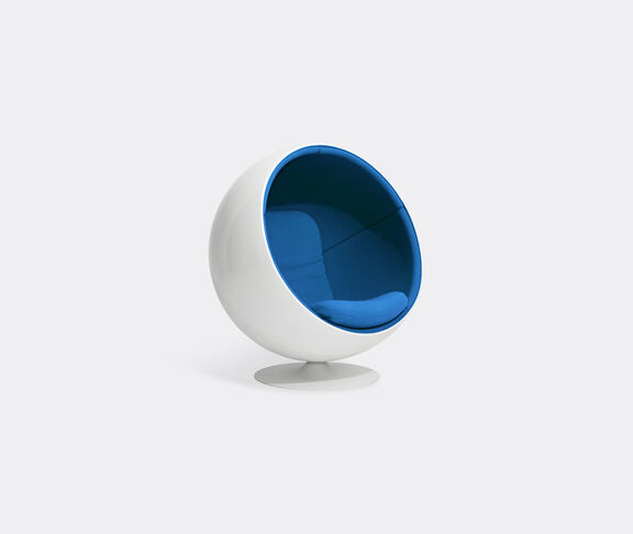Eero Aarnio Originals Ball Chair, White, Kvadrat Tonus 4 Blue 129 Blue ${masterID} 2