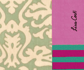 Lisa Corti &#39;Masonite&#39; rectangular placemat, set of two, green GREEN LICO25REC452GRN