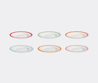 Bitossi Home 'Petalo' bread plate, set of six, multicolor MULTICOLOUR BIHO25SET094MUL