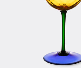 Dolce&amp;Gabbana Casa 'Carretto Siciliano' red wine glass, yellow and blue YELLOW DGCA22HAN710MUL
