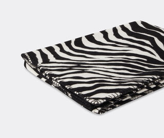 Dolce&amp;Gabbana Casa 'Zebra' blanket, black and white MULTICOLOUR DGCA25BLA969MUL
