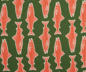 La DoubleJ 'Como Fish' cushion, green GREEN LADJ23CUS811MUL