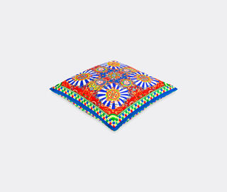 Dolce&amp;Gabbana Casa 'Carretto Siciliano' silk twill cushion, medium MULTICOLOUR DGCA22SIL148MUL