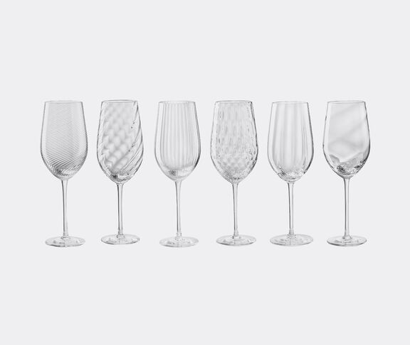NasonMoretti Tolomeo Set Of 6 White Wine & Water Glasses - Clear undefined ${masterID} 2