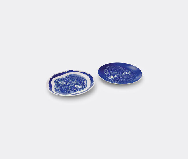 Cassina 'Le Monde de Charlotte Perriand Tronc' dessert plate, set of two MULTICOLOUR CASS21SET248BLU