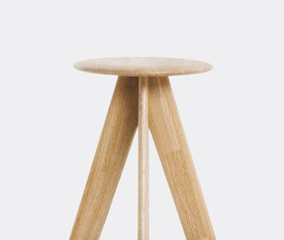 Tom Dixon 'Slab' stool, natural oak BLACK TODI19SLA902BLK