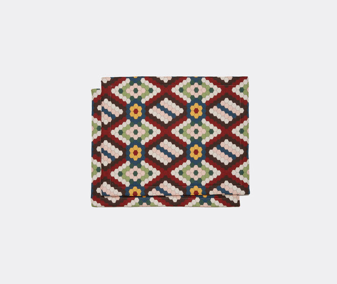 La DoubleJ 'Honeycomb Tiles' tablemat, set of two MULTICOLOUR LADJ23TAB901MUL