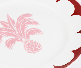 Aquazzura Casa 'Jaipur' dessert plate, set of two, bordeaux and pink MULTICOLOUR AQUA23JAI966MUL