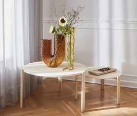 AYTM 'Tribus' coffee table, travertine and light sand BEIGE AYTM22TRI847BEI