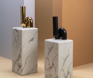 POLSPOTTEN 'Yourtube' vase, gold GOLD POLS22VAS095GOL
