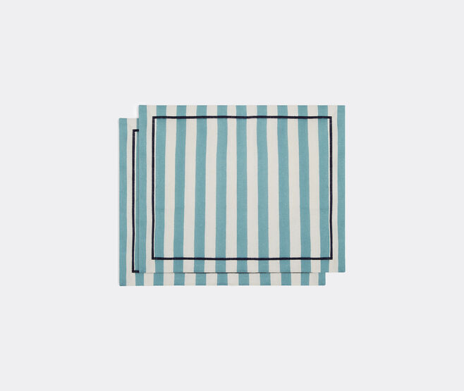 La DoubleJ 'Riviera Celeste' placemat, set of two, multicolor LIGHT BLUE LADJ24RIV373MUL