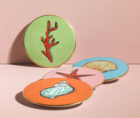 Ginori 1735 'Il Viaggio di Nettuno' coasters, set of four MULTICOLOUR RIGI20VIA118MUL