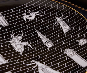 Ginori 1735 &#39;Passeggiata Archeologica&#39; plate, black BLACK RIGI20PAS271BLK