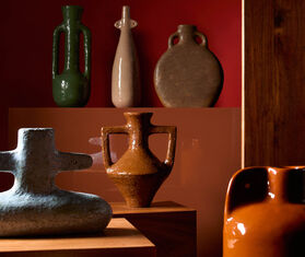 Lemon &#39;Vessel 7&#39;, smooth stoneware clay RED LEMN22VES223RED