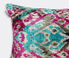 Les-Ottomans Velvet cushion, pink and turquoise  OTTO22VEL669MUL