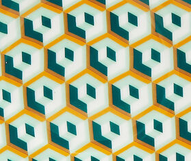 La DoubleJ 'Cubi Verde' espresso cup and saucer, set of two MULTICOLOUR LADJ22ESP009MUL