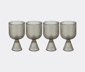 POLSPOTTEN &#39;Rooftop&#39; wine glass, set of four, light grey GREY POLS25WIN362GRY