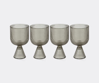POLSPOTTEN 'Rooftop' wine glass, set of four, light grey GREY POLS25WIN362GRY
