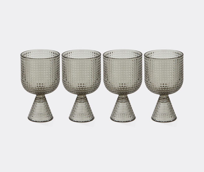 POLSPOTTEN 'Rooftop' wine glass, set of four, light grey GREY POLS25WIN362GRY