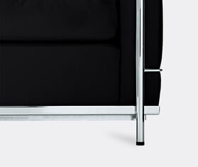 Cassina '2 Fauteuil Grand Confort' petit mod&egrave;le deux places sofa, grey leather BLACK CASS21PAD480BLK