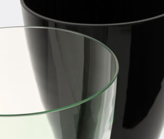Produzione Privata 'Basequadra' vase, black BLACK PRPR25BAS675BLK