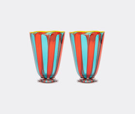 La DoubleJ 'Rainbow' glass, set of two, red and blue MULTICOLOUR LADJ23RAI090MUL
