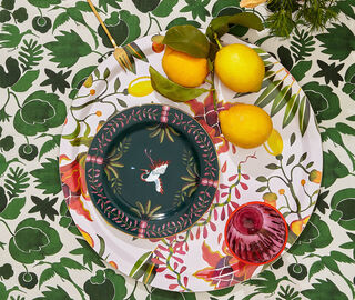 La DoubleJ 'Egret' dessert plate, set of two MULTICOLOUR LADJ22DES028MUL
