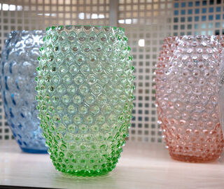 KLIMCHI 'Hobnail' vase, light green LIGHT GREEN KLIM25LIG349GRN