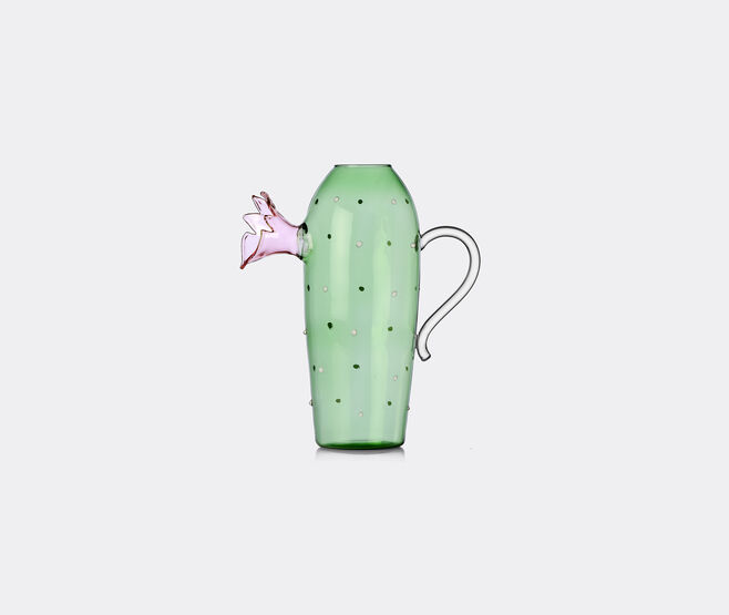Ichendorf Milano 'Desert Plants' jug, green and pink GREEN ICMI26DES840GRN