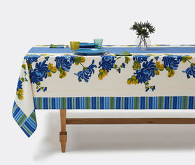 Lisa Corti &#39;Vienna&#39; tablecloth, blue and cream BLUE LICO23TAB398MUL