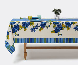 Lisa Corti 'Vienna' tablecloth, blue and cream BLUE LICO23TAB398MUL