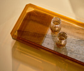 Reflections Copenhagen &#39;Shadow&#39; tray, amber and clear MULTICOLOUR REFL25SHA220MUL