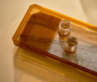 Reflections Copenhagen 'Shadow' tray, amber and clear MULTICOLOUR REFL25SHA220MUL