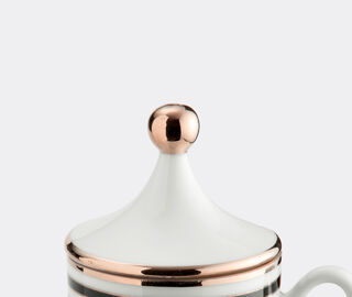 Ginori 1735 'Labirinto T&ecirc;te &agrave; t&ecirc;te' coffee cup and saucer, set of two, black BLACK RIGI20LAB187BLK