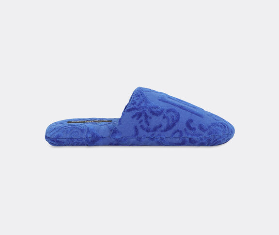 Dolce&Gabbana Casa Blue Jacquard Slippers - Dg Logo - M undefined ${masterID} 2