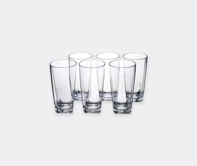 VESTA 'Tall' tumbler glass, set of six, transparent TRANSPARENT VEST25SET278TRA