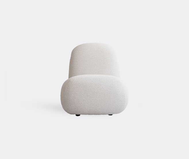 101 Copenhagen 'Toe' lounge chair, flat, boucl&egrave; WHITE COPH24TOE724WHI