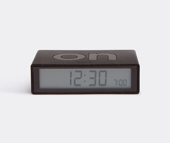 Lexon 'Flip Clock 2' alarm clock Dark Wood ${masterID}