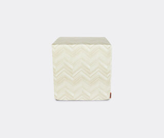 Missoni 'Layers Inlay' pouf cube, natural MULTICOLOUR MIHO23LAY976BEI