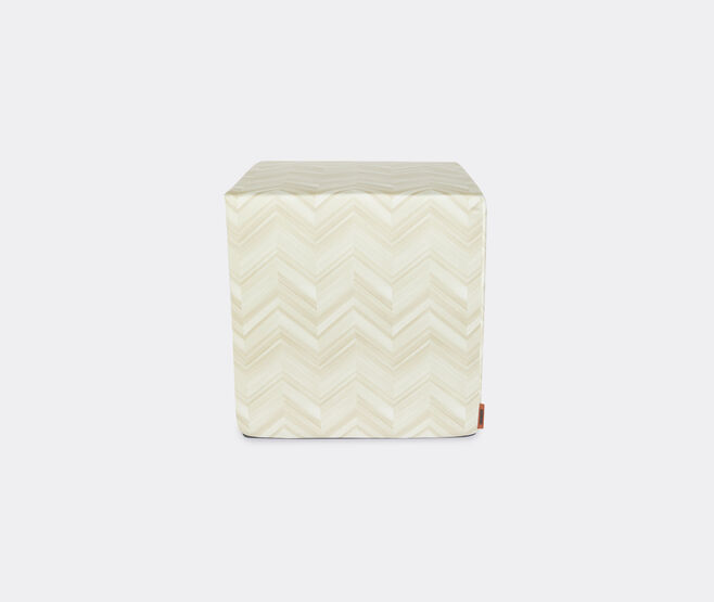 Missoni 'Layers Inlay' pouf cube, natural MULTICOLOUR MIHO23LAY976BEI
